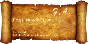 Fogl Aurélia névjegykártya